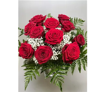Rosenstrauß rot - 11 Stück