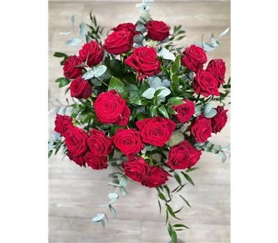 Rosenstrauß rot - 25 Stück